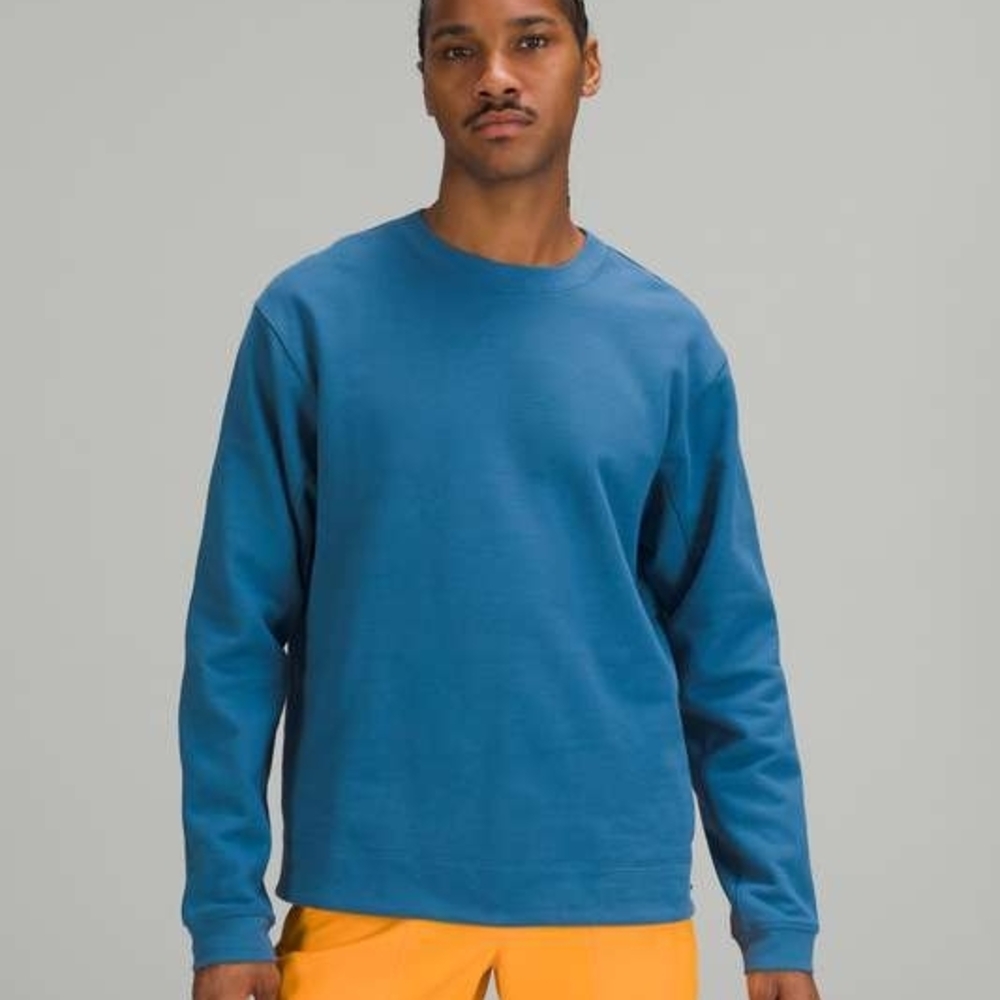 Lululemon French Terry Oversized Long Sleeve Crew Sweatshirt Men's M Blue